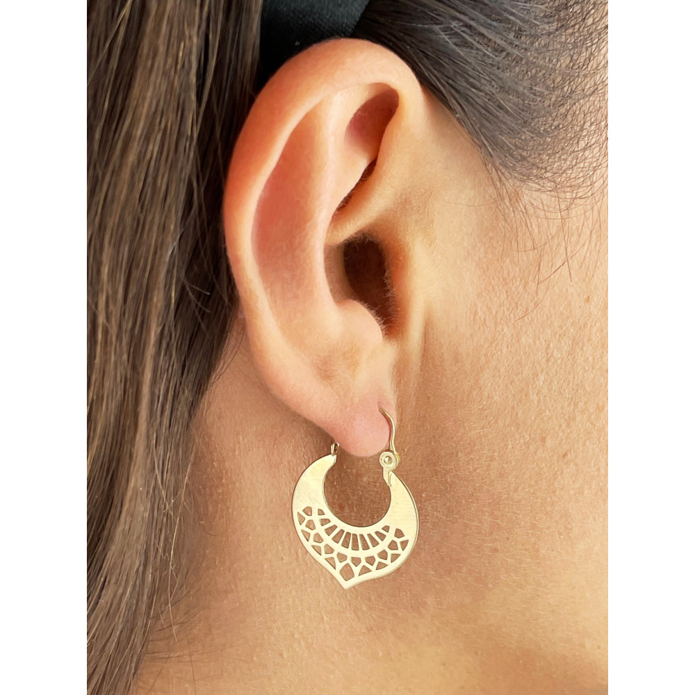 copy of Złote kolczyki przecinki z cyrkoniami