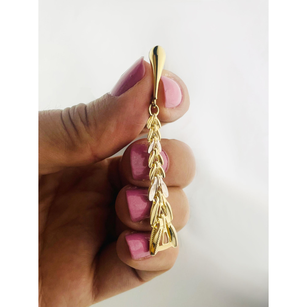 Gold Ohrringe mit Zirkonia Ohrhänger Ohrstecker Ohrschmuck Paar Gelbgold 585er 14KT