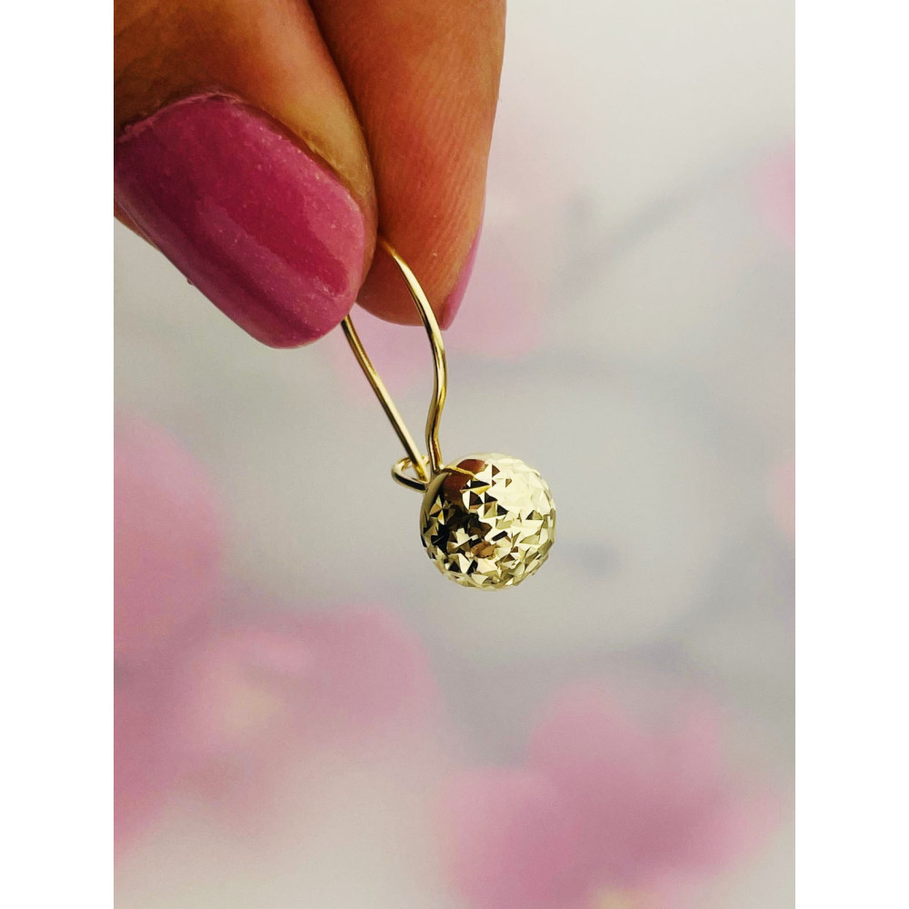 Kugel Gold Ohrringe Ohrhänger Ohrstecker Ohrschmuck Paar Gelbgold 585er 14KT