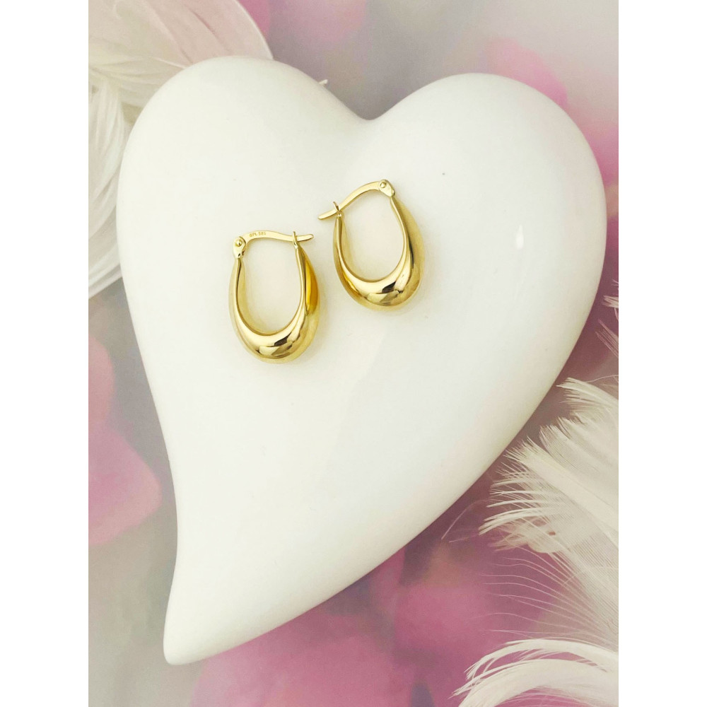 copy of Złote kolczyki kuleczki z cyrkoniami dwukolorowe