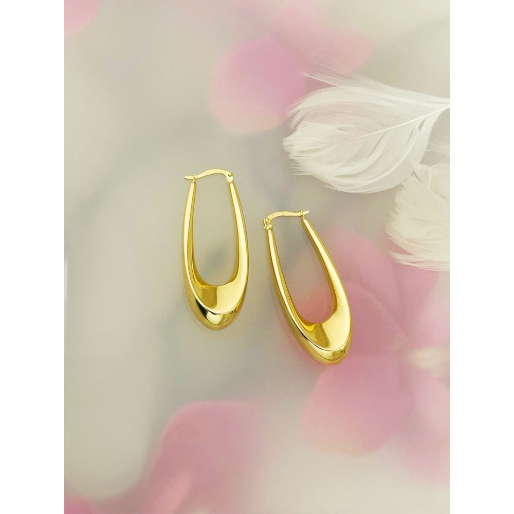 copy of Złote kolczyki kuleczki z cyrkoniami dwukolorowe