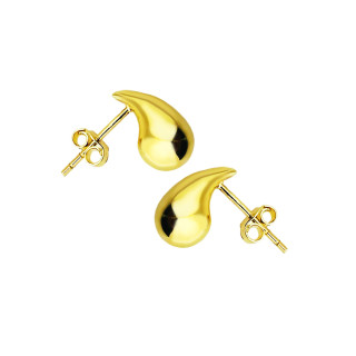 Träne Gold Ohrringe Ohrhänger Ohrstecker Ohrschmuck Paar Gelbgold 585er 14KT