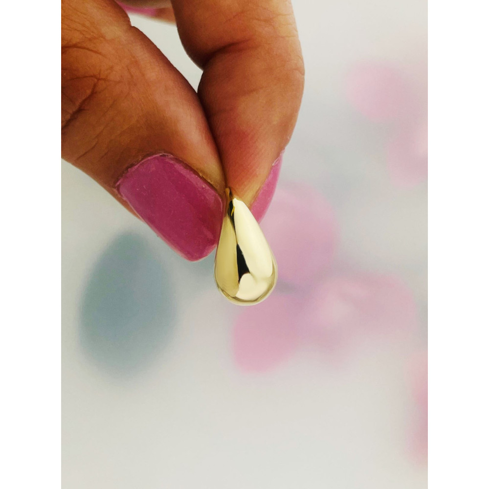 Träne Gold Ohrringe Ohrhänger Ohrstecker Ohrschmuck Paar Gelbgold 585er 14KT