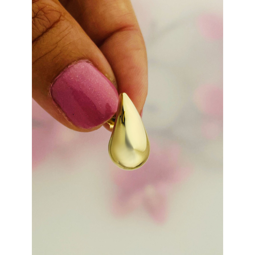 Träne Gold Ohrringe Ohrhänger Ohrstecker Ohrschmuck Paar Gelbgold 585er 14KT