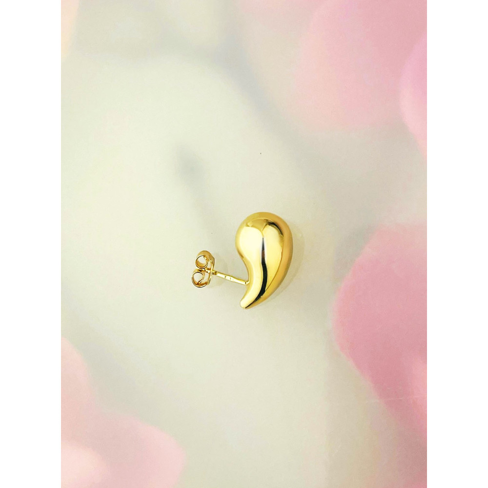 Träne Gold Ohrringe Ohrhänger Ohrstecker Ohrschmuck Paar Gelbgold 585er 14KT