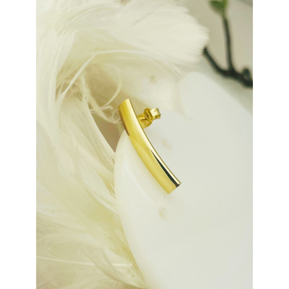 copy of Złote kolczyki kuleczki z cyrkoniami dwukolorowe