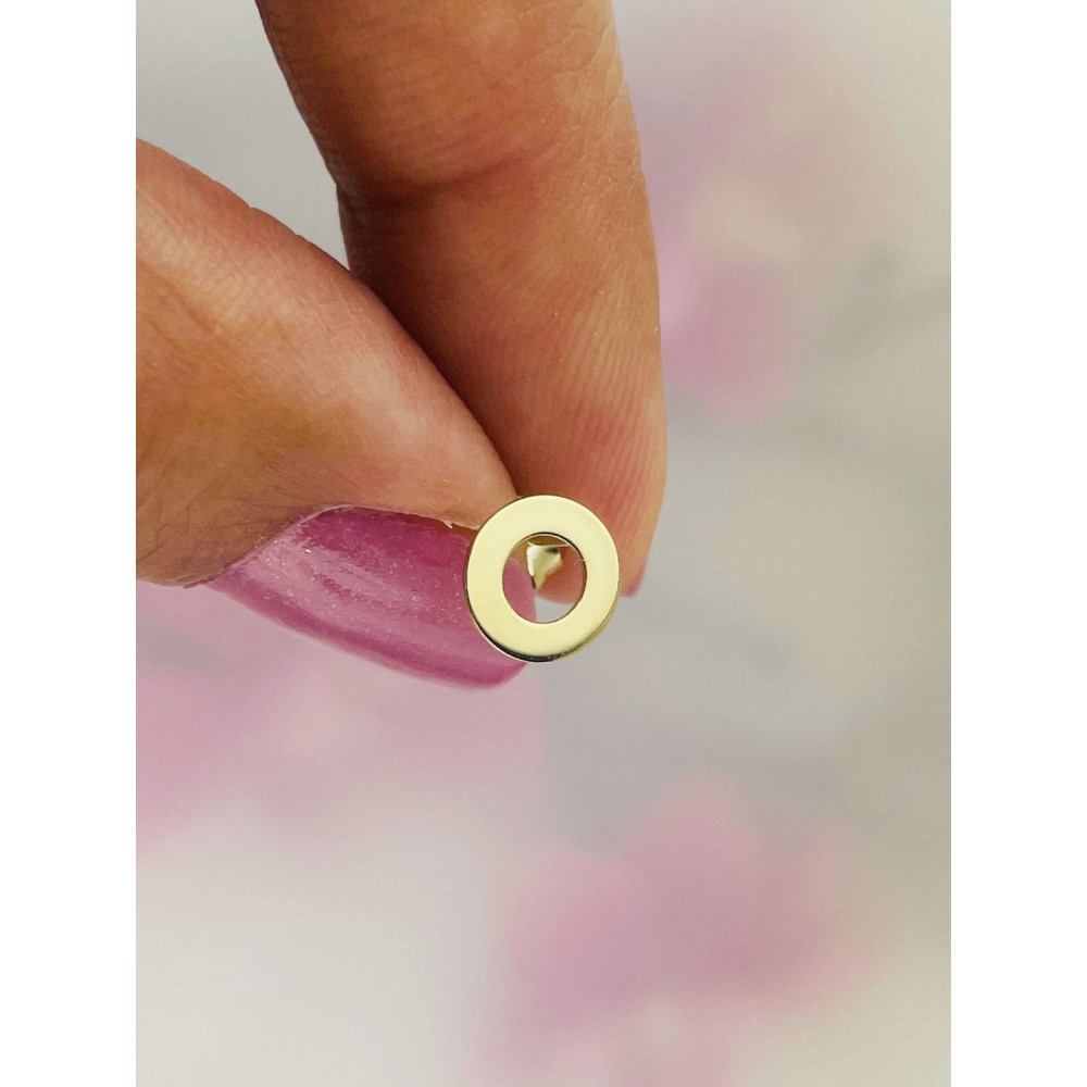 Kreis Creolen Ohrringe Ohrhänger Ohrstecker Ohrschmuck Paar Gelbgold 585er 14KT