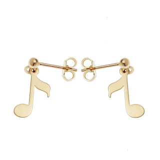 Ohrringe Note Ohrhänger Ohrstecker Ohrschmuck Gelbgold Paar