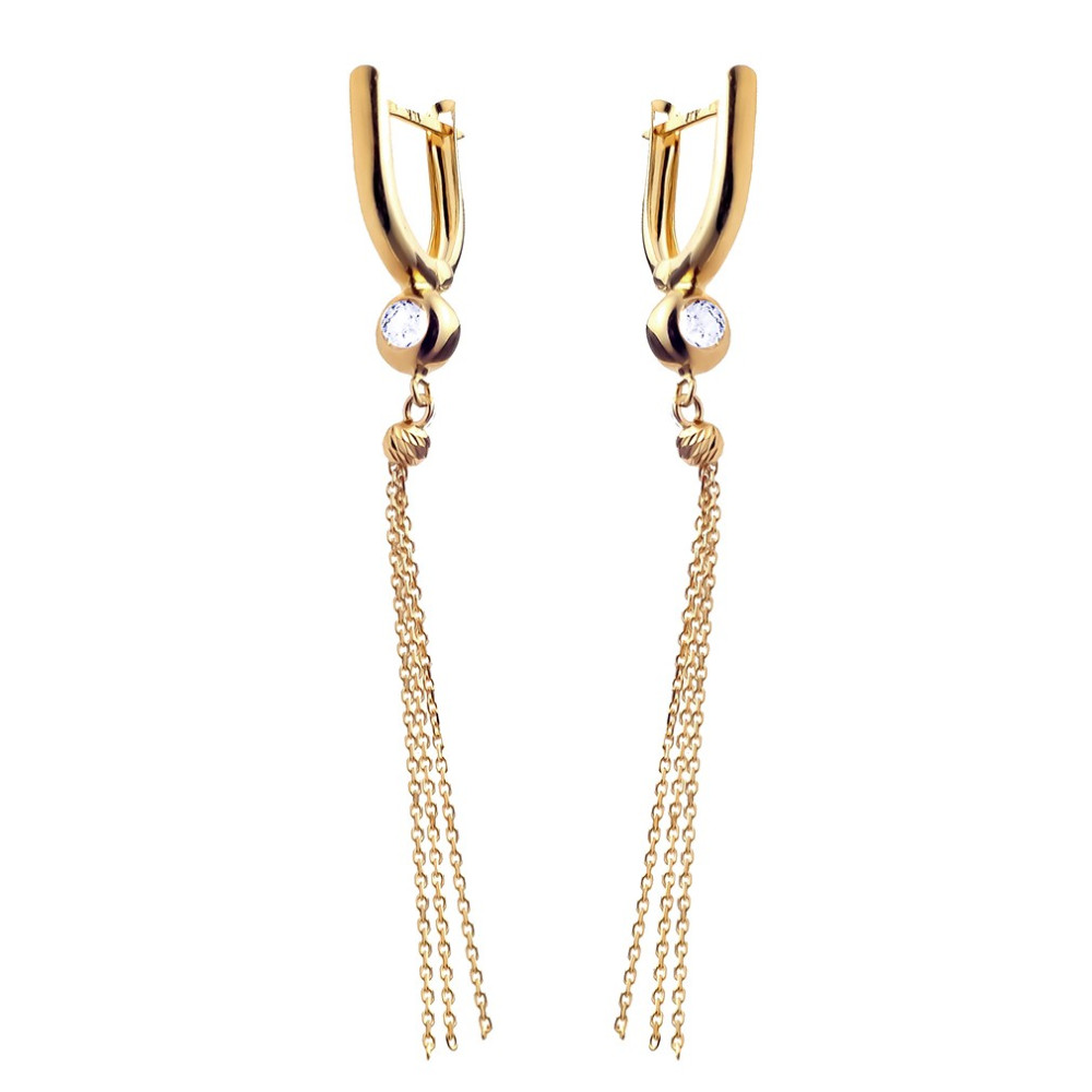 Gold Ohrringe Mit Zirkonia Ohrhänger Ohrstecker Ohrschmuck Gelbgold