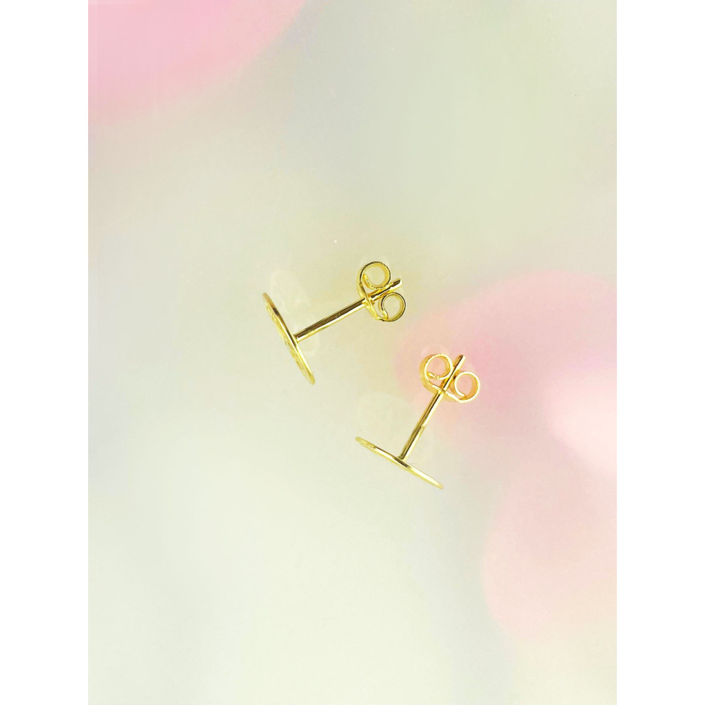 copy of Złote kolczyki kuleczki z cyrkoniami dwukolorowe