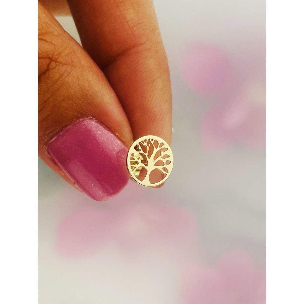 copy of Złote kolczyki kuleczki z cyrkoniami dwukolorowe