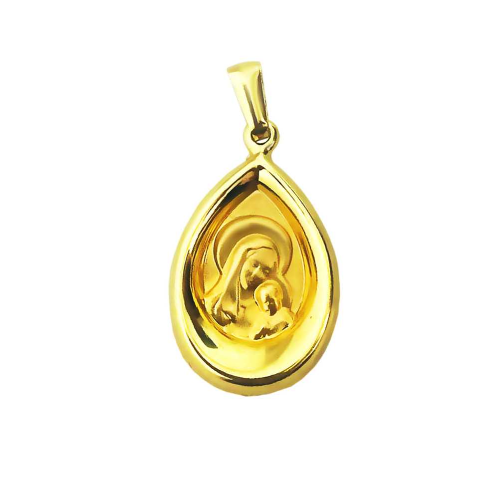 Anhänger Madonna Maria mit Jesuskind Kettenanhänger Gelbgold