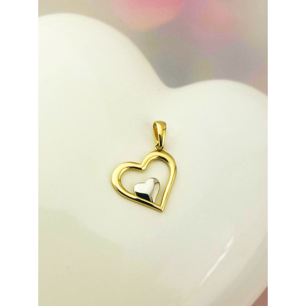 Anhänger Kettenanhänger Gelbgold Goldanhänger Herz Gold 585er 14KT