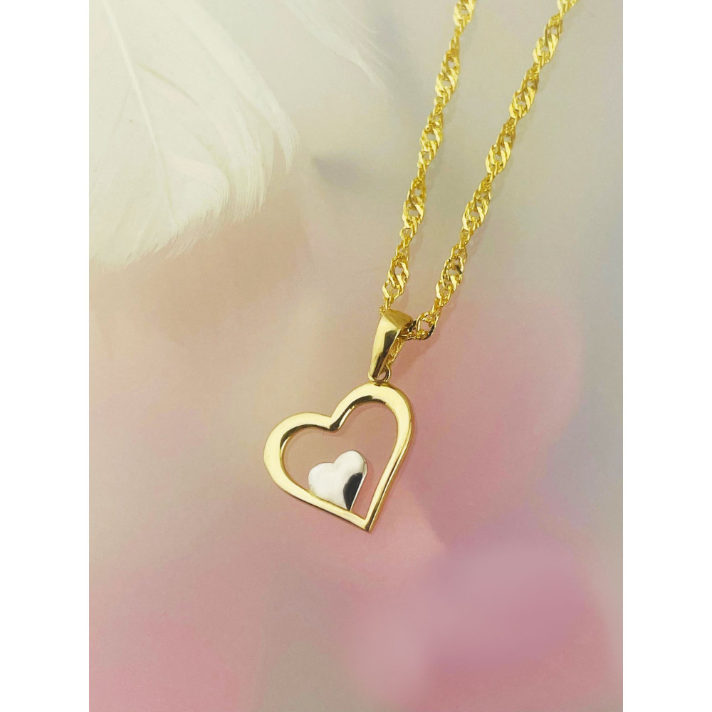 Anhänger Kettenanhänger Gelbgold Goldanhänger Herz Gold 585er 14KT