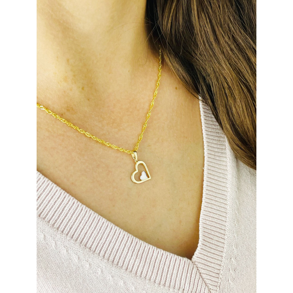 Anhänger Kettenanhänger Gelbgold Goldanhänger Herz Gold 585er 14KT