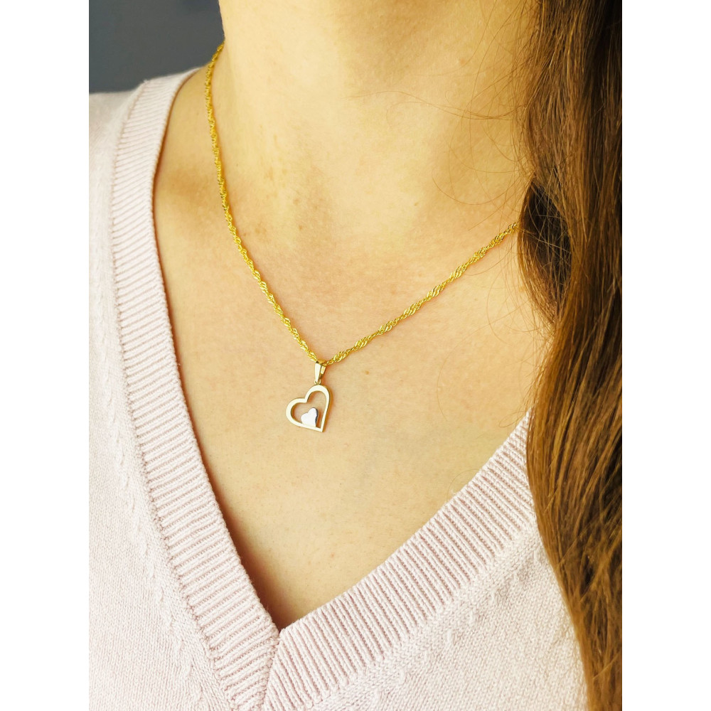 copy of Złoty wisiorek zawieszka rozeta ażurowa