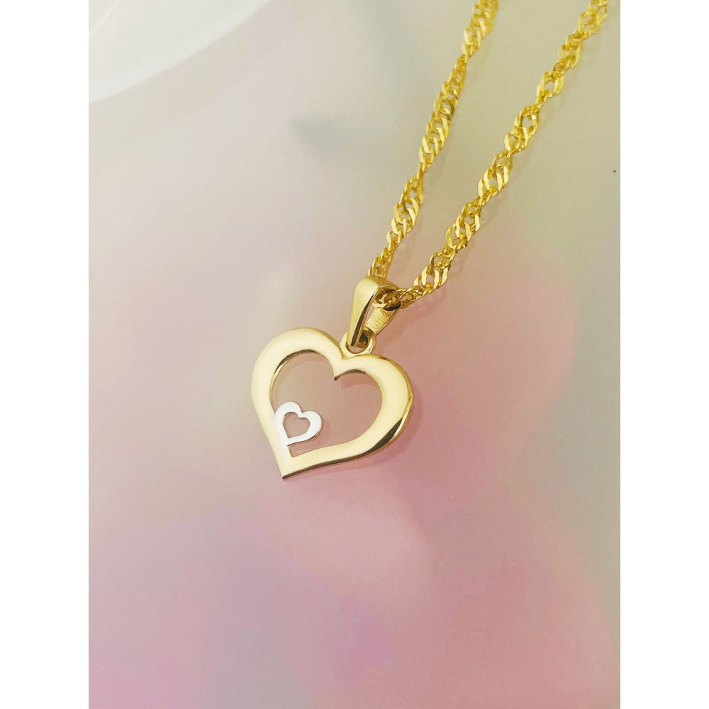 Anhänger Kettenanhänger Gelbgold Goldanhänger Herz Gold 585er 14KT