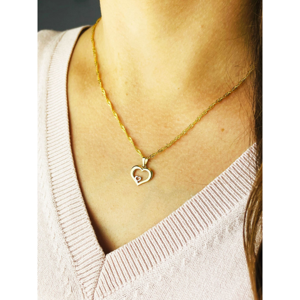 Anhänger Kettenanhänger Gelbgold Goldanhänger Herz Gold 585er 14KT