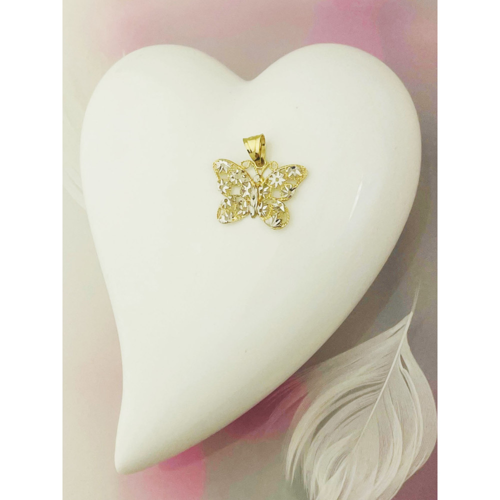 Schmetterling Anhänger Kettenanhänger Gelbgold Goldanhänger Schmetterling 585er 14KT