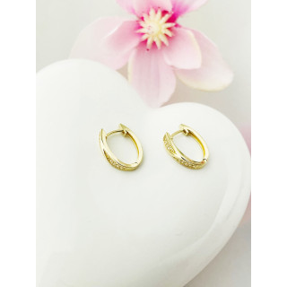 Ohrringe mit Zirkonia Ohrhänger Ohrstecker Ohrschmuck Gelbgold Paar 585er 14KT