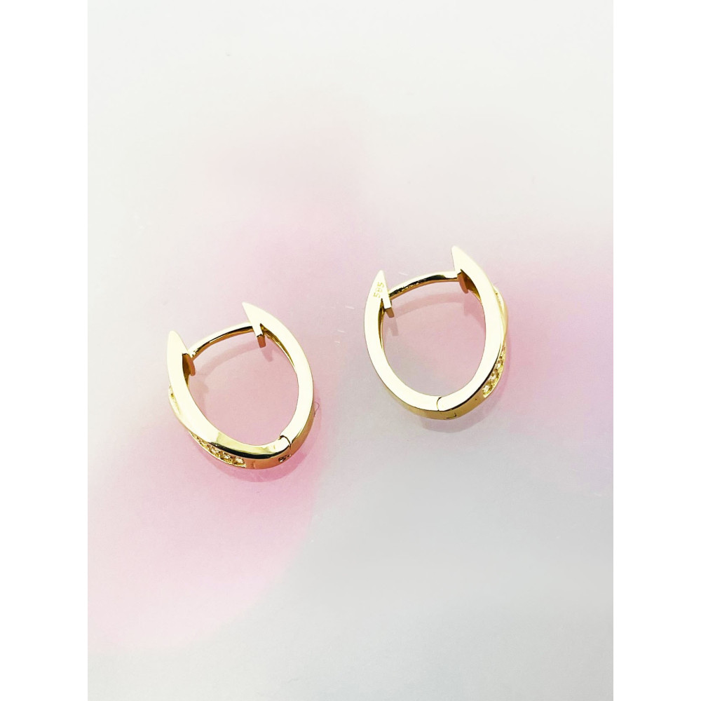 copy of Złote kolczyki wiszące patyczki