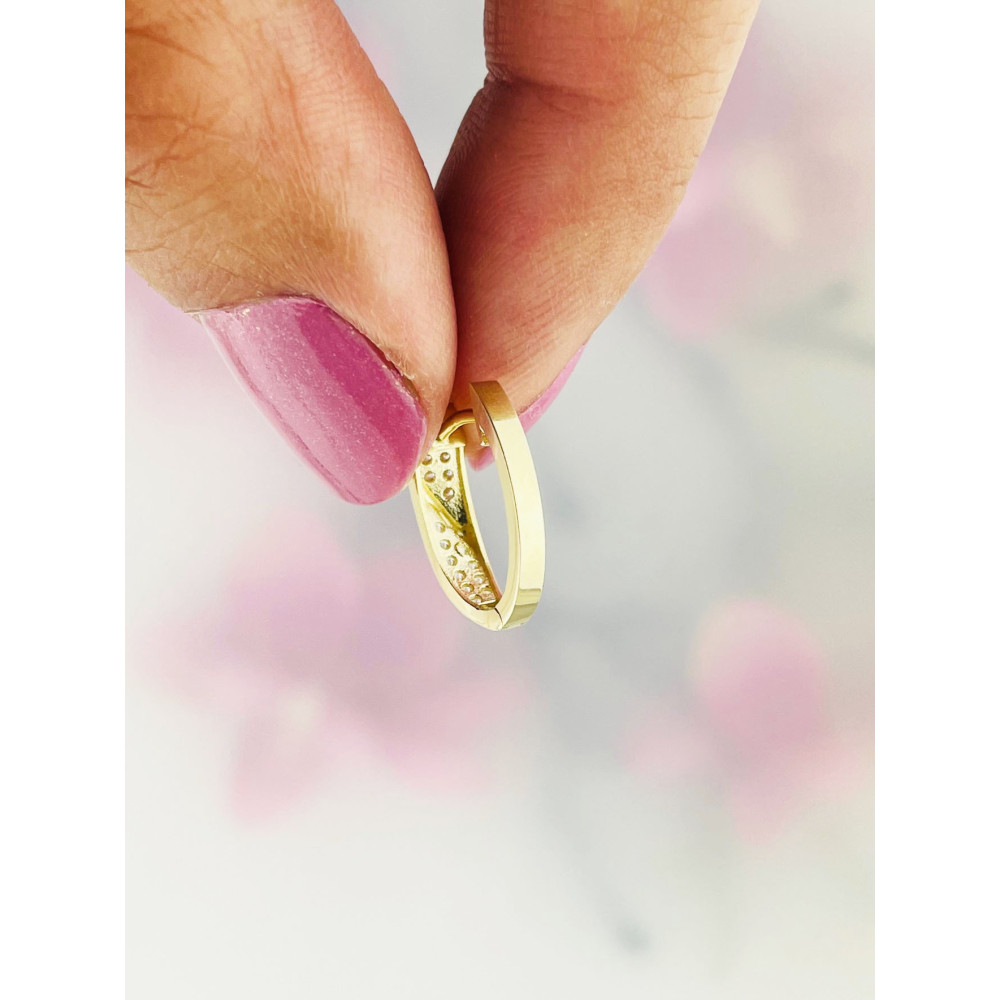 Ohrringe mit Zirkonia Ohrhänger Ohrstecker Ohrschmuck Gelbgold Paar 585er 14KT