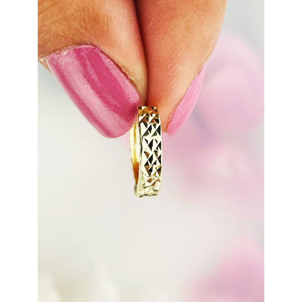 Kreis Creolen Ohrringe Ohrhänger Ohrstecker Ohrschmuck Paar Gelbgold 585er 14KT