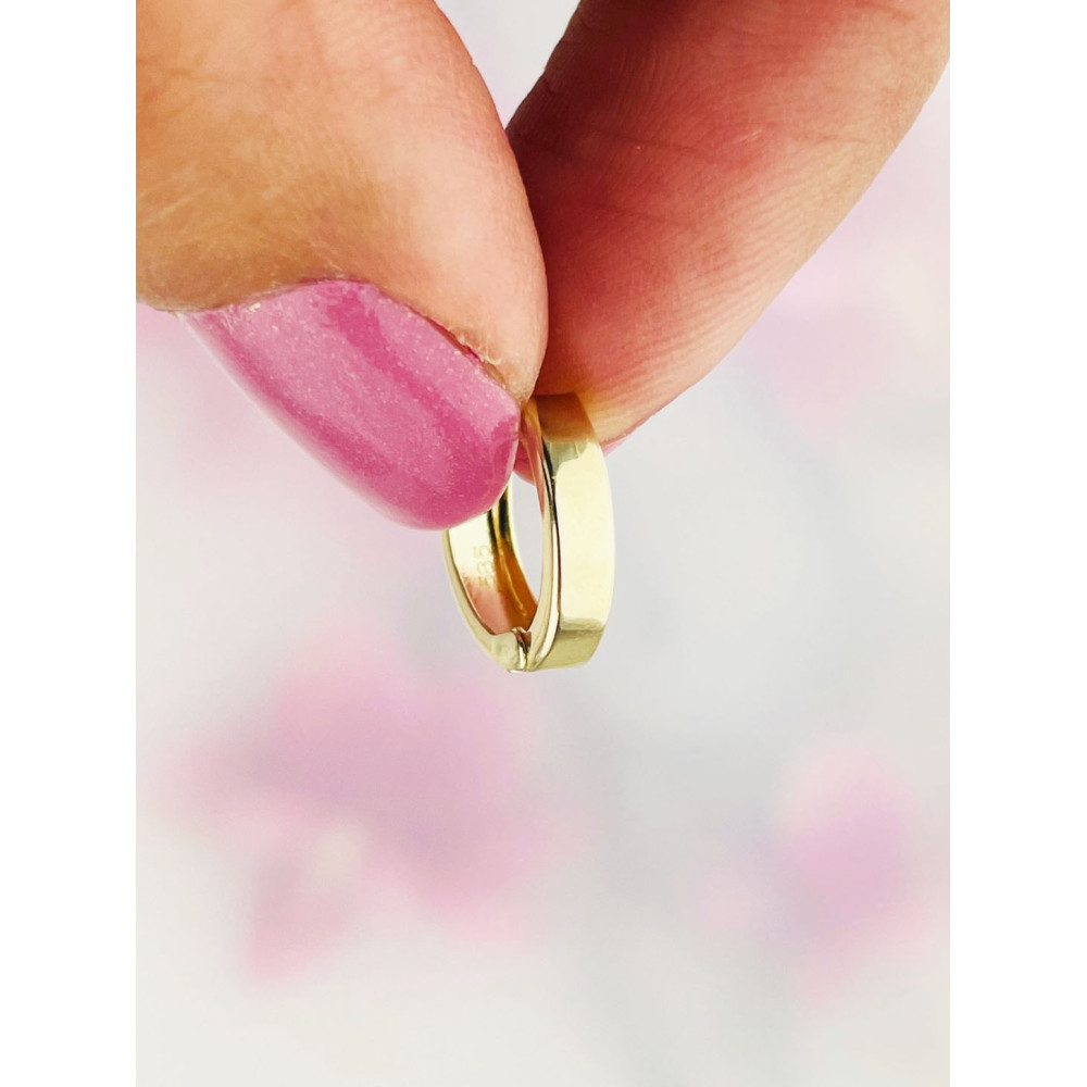 Kreis Creolen Ohrringe Ohrhänger Ohrstecker Ohrschmuck Paar Gelbgold 585er 14KT