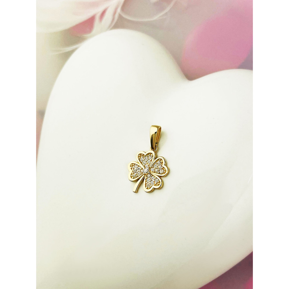 copy of Złoty wisiorek zawieszka rozeta ażurowa