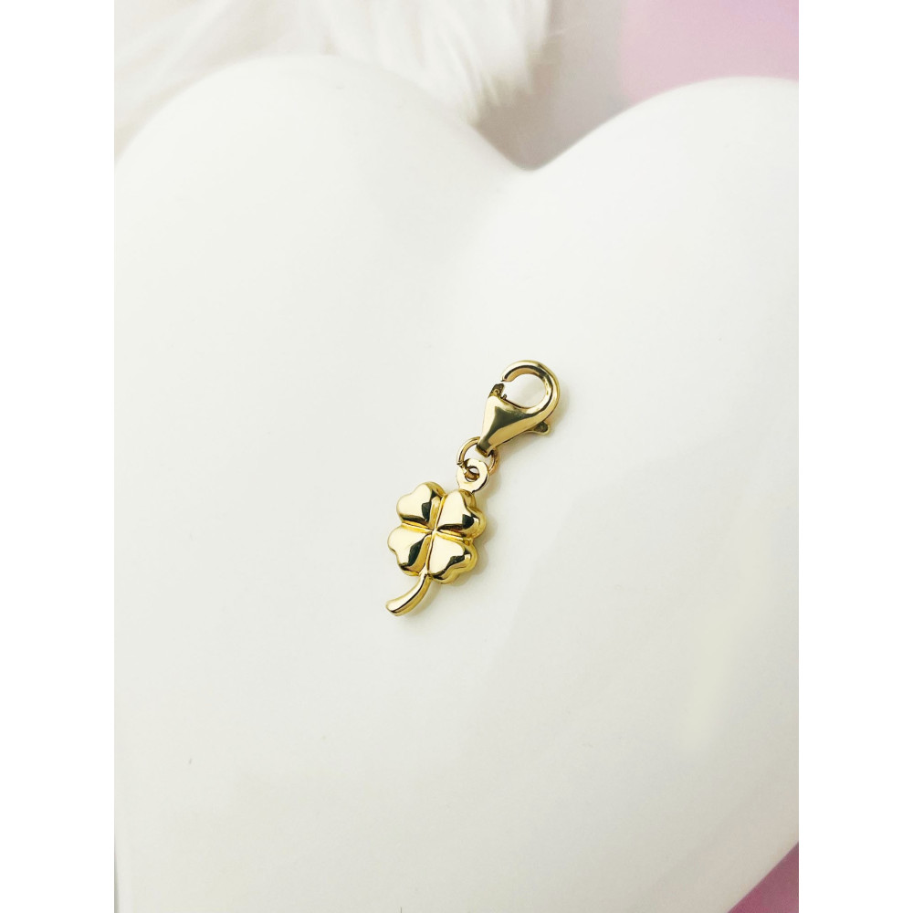 Anhänger Gelbgold Goldanhänger Kleeblatt charms 585er 14KT