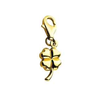 Anhänger Gelbgold Goldanhänger Kleeblatt charms 585er 14KT