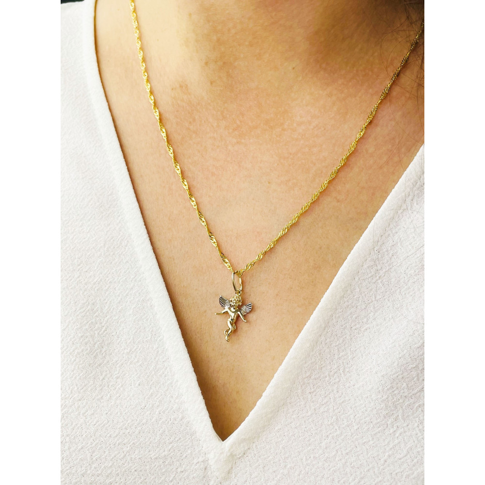 copy of Złoty wisiorek zawieszka rozeta ażurowa