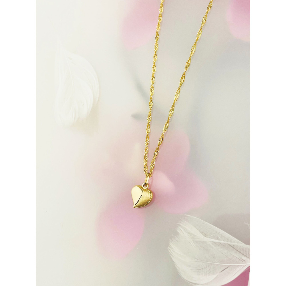 Anhänger Herz Kettenanhänger Gelbgold Goldanhänger 585er 14KT