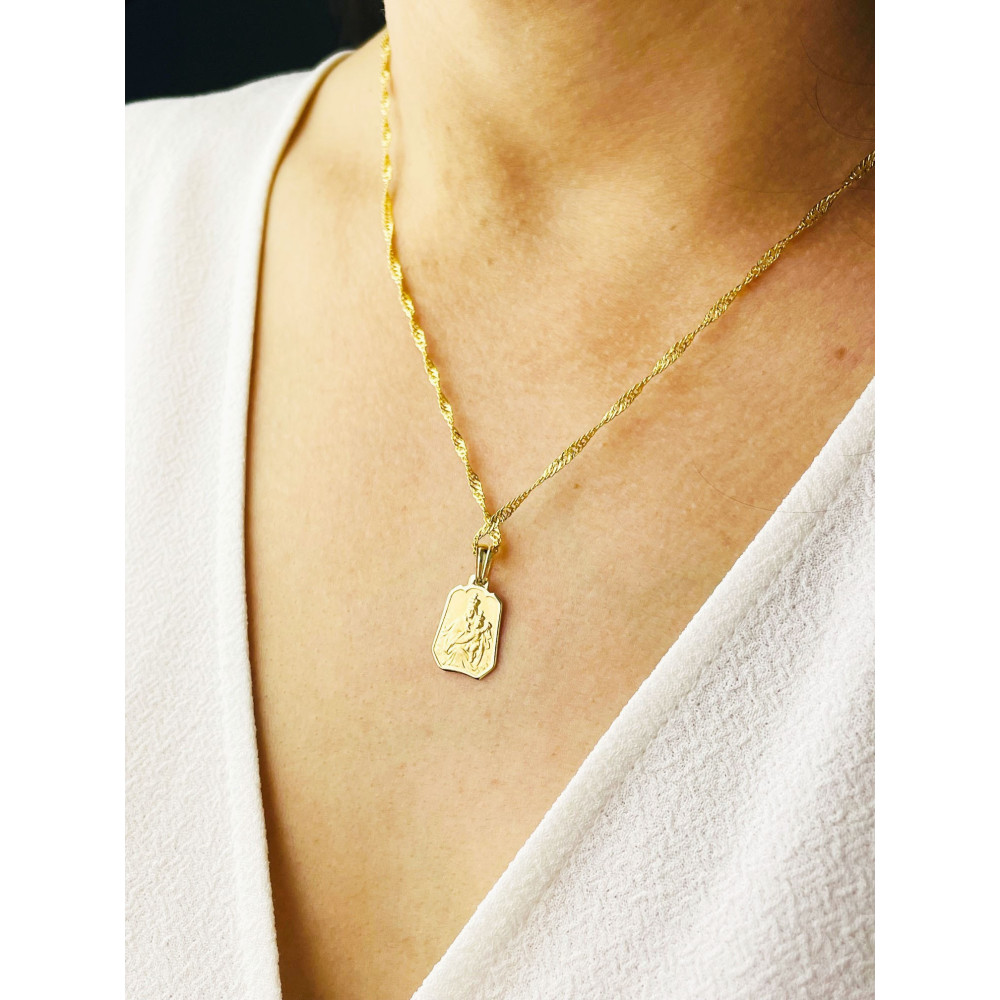 Anhänger Madonna Maria Jesus Goldanhänger Erstkommunion 585er 14KT