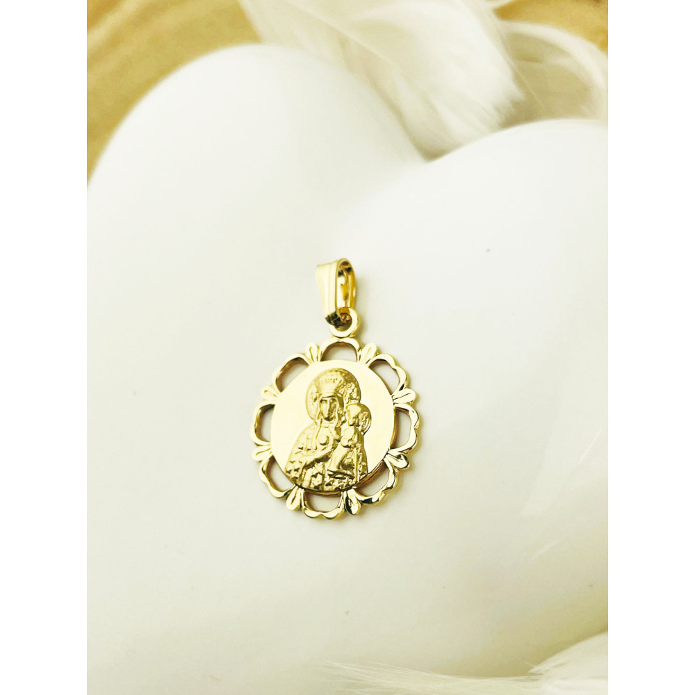 Anhänger Madonna Maria mit Jesus Goldanhänger Erstkommunion 585er 14KT