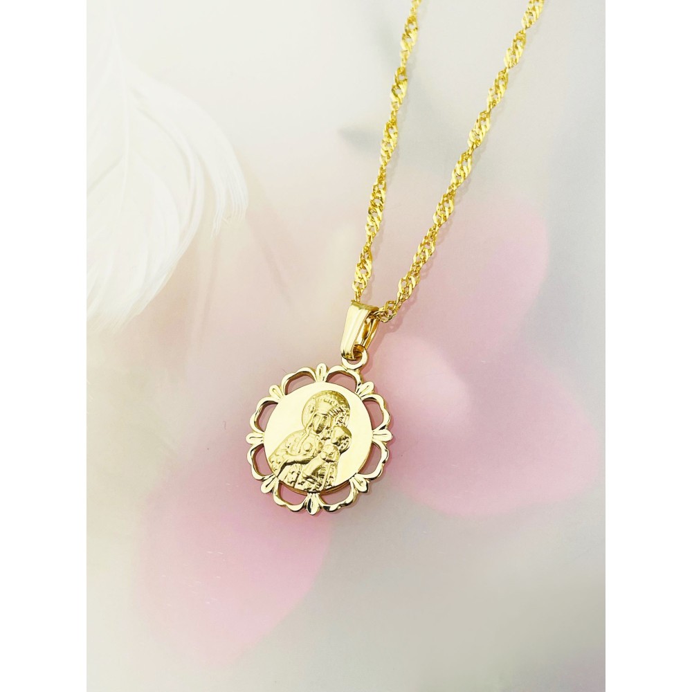 Anhänger Madonna Maria mit Jesus Goldanhänger Erstkommunion 585er 14KT