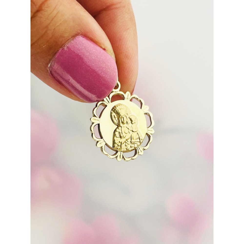 Anhänger Madonna Maria mit Jesus Goldanhänger Erstkommunion 585er 14KT