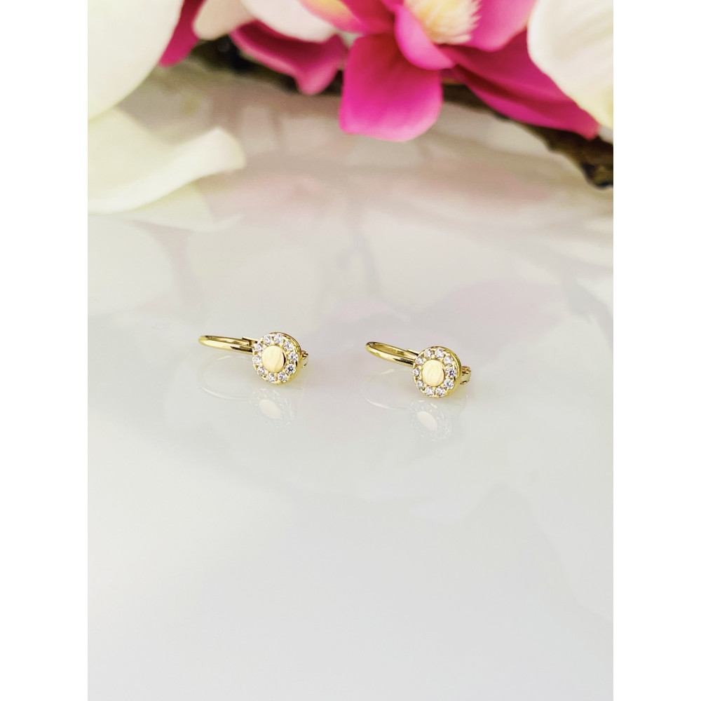 Ohrringe Ringel Ohrhänger Ohrstecker Ohrschmuck Gelbgold Paar