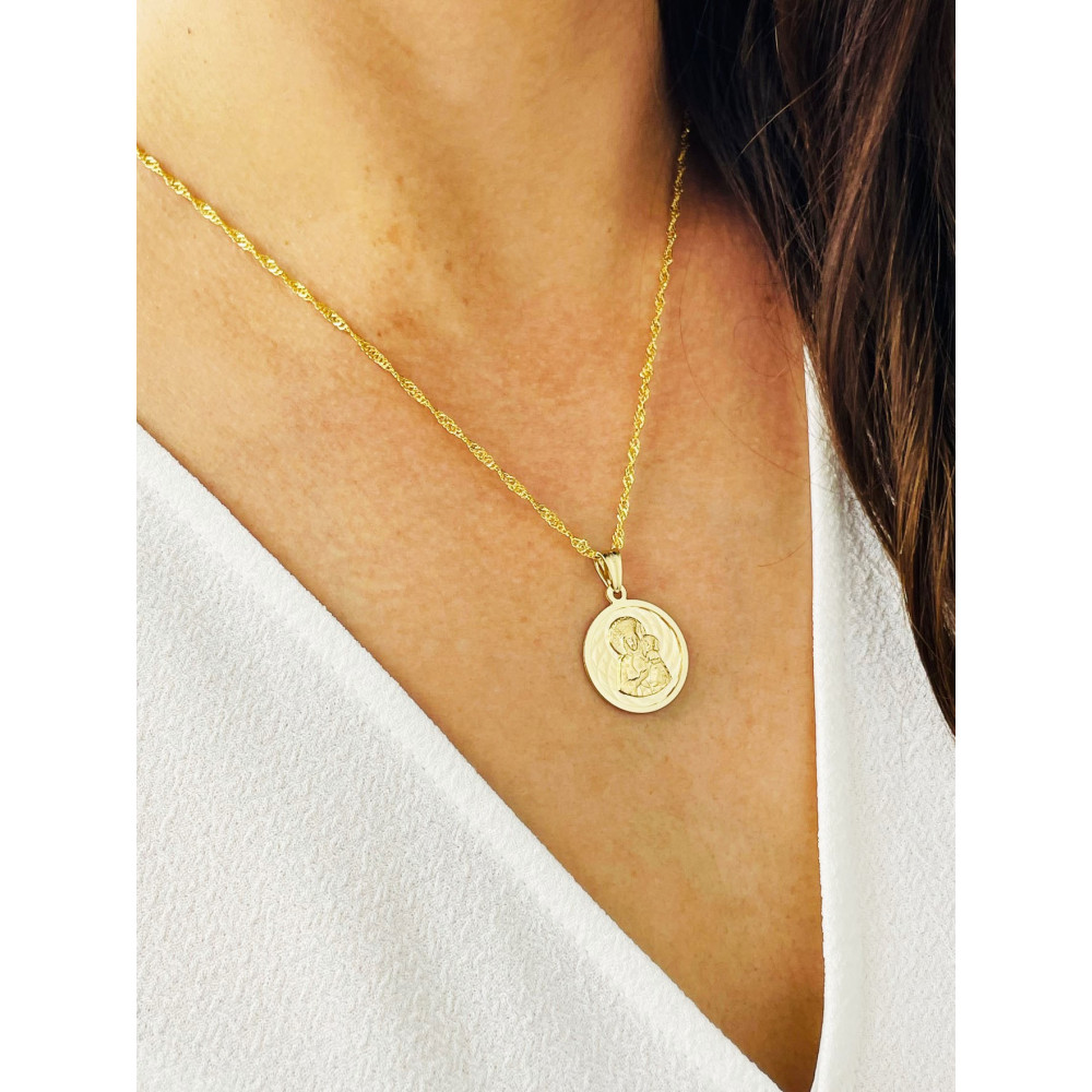 Anhänger Madonna Maria Goldanhänger Erstkommunion 585er 14KT