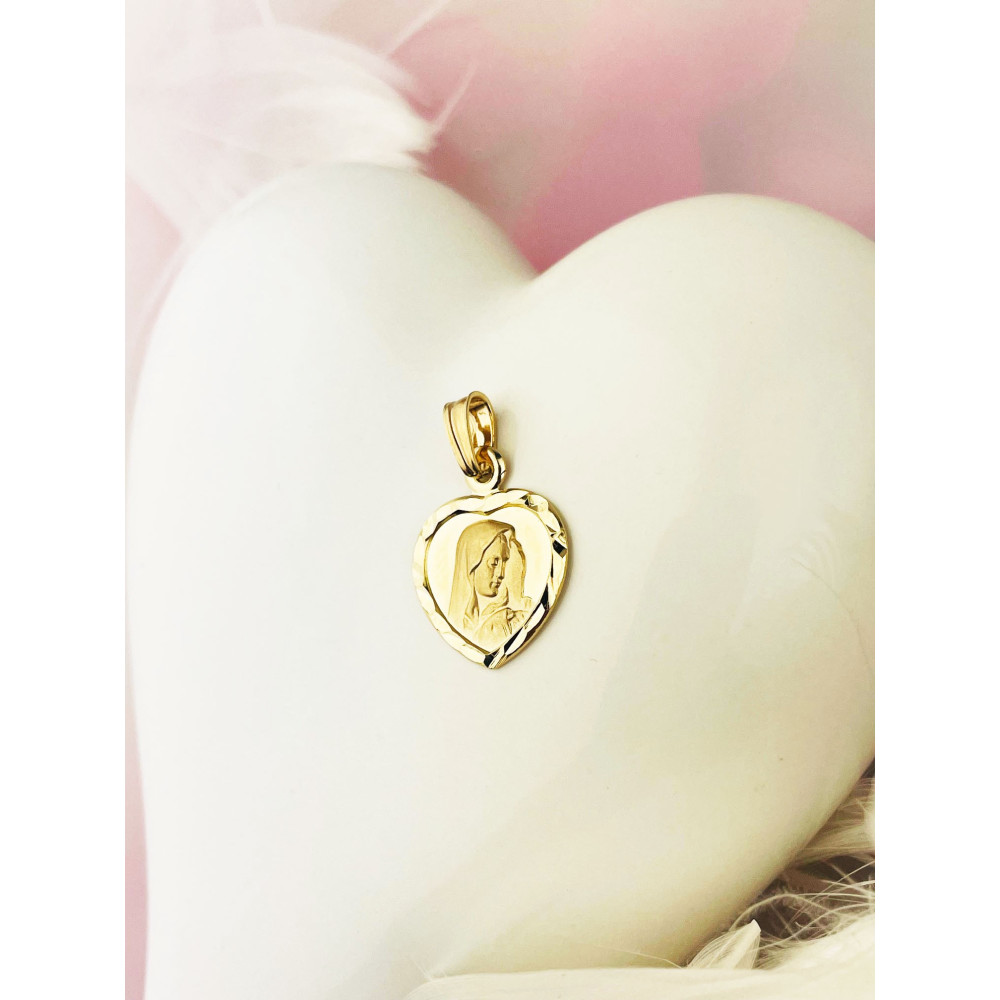 Anhänger Madonna Madonna Maria Goldanhänger Erstkommunion 585er 14KT