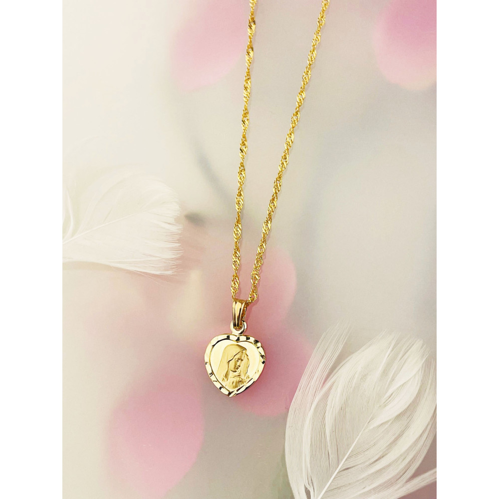 Anhänger Madonna Madonna Maria Goldanhänger Erstkommunion 585er 14KT