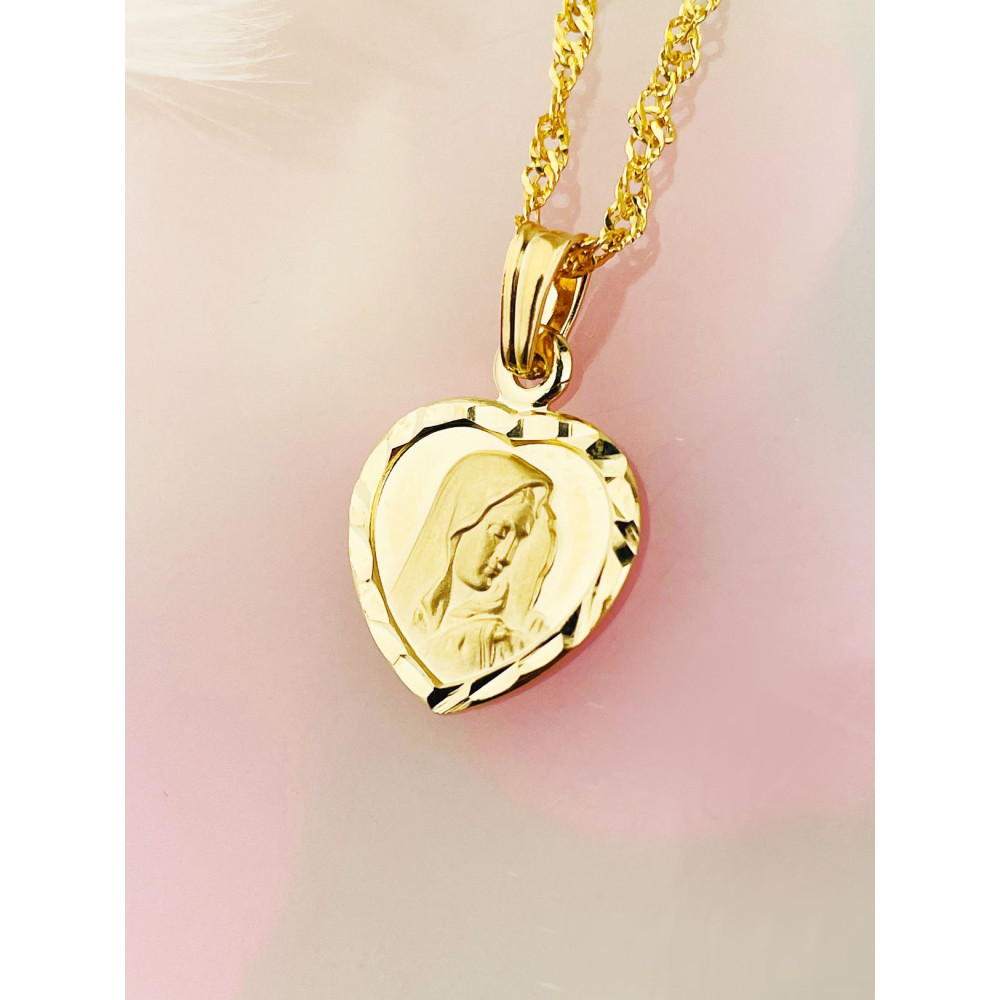 Anhänger Madonna Madonna Maria Goldanhänger Erstkommunion 585er 14KT