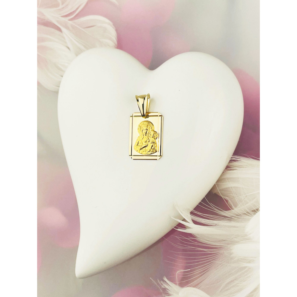 Anhänger Madonna Maria mit Jesus Goldanhänger Erstkommunion 585er 14KT