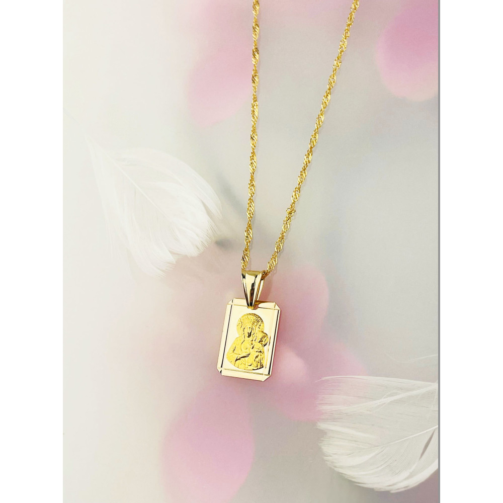 Anhänger Madonna Maria mit Jesus Goldanhänger Erstkommunion 585er 14KT