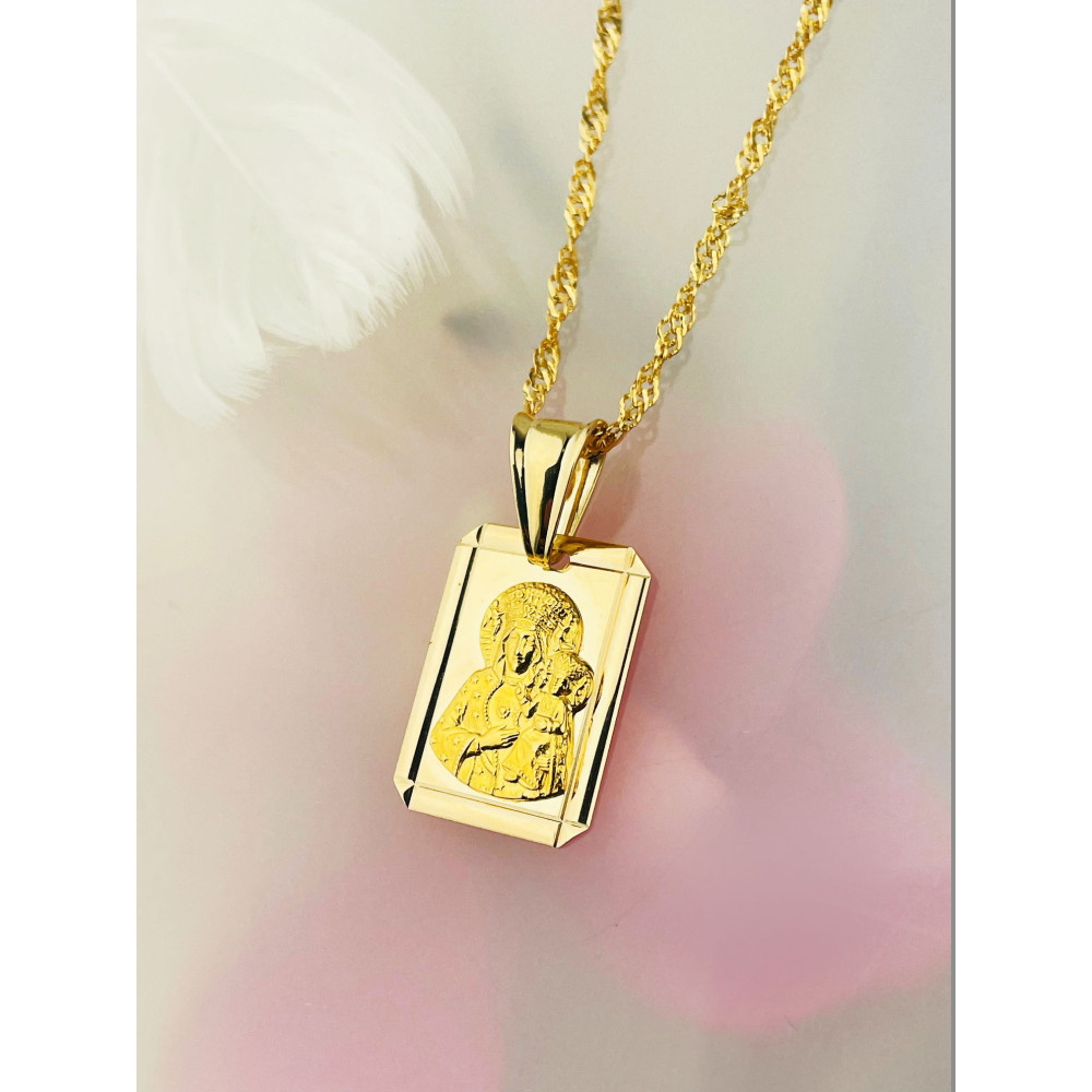 Anhänger Madonna Maria mit Jesus Goldanhänger Erstkommunion 585er 14KT