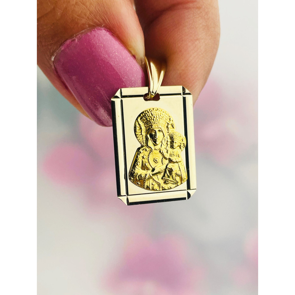 Anhänger Madonna Maria mit Jesus Goldanhänger Erstkommunion 585er 14KT