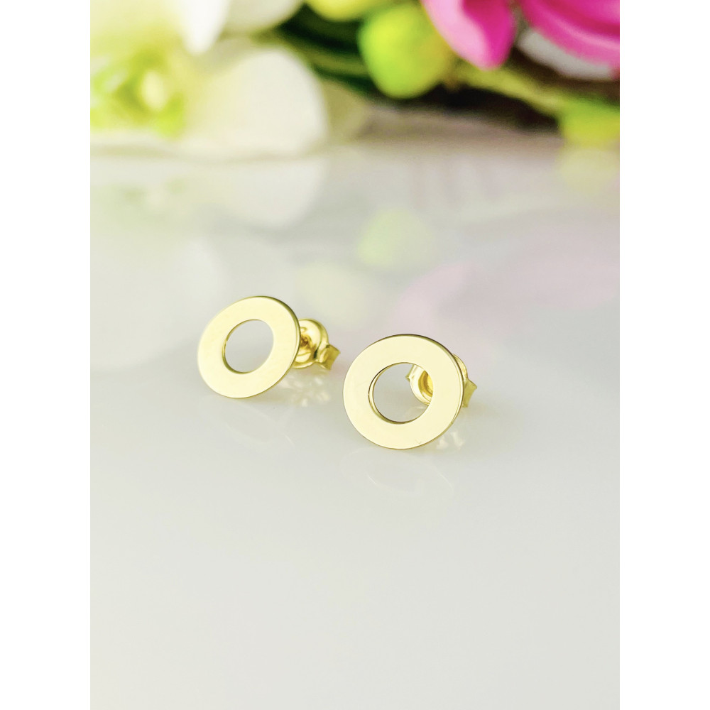 Ohrringe Ringel Ohrhänger Ohrstecker Ohrschmuck Gelbgold Paar