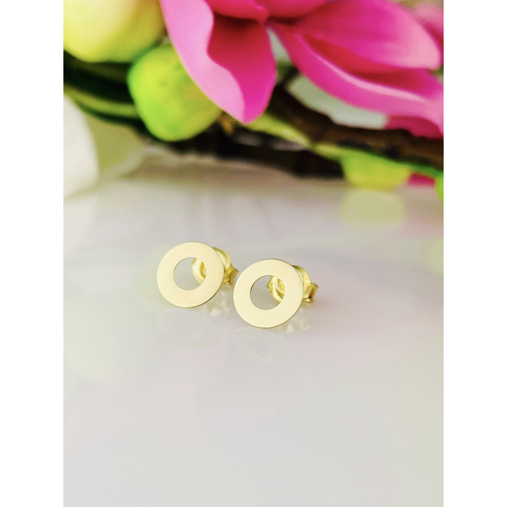 Złote kolczyki kółka kółeczka