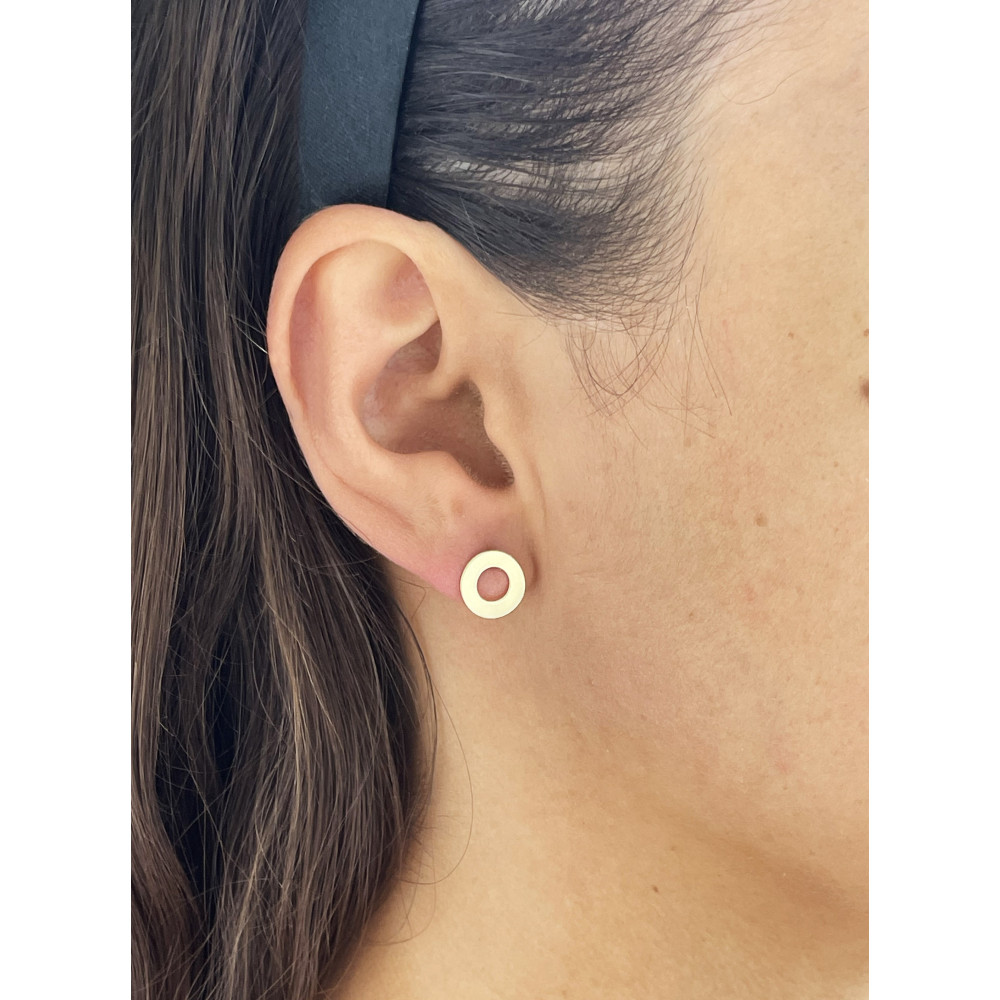 Ohrringe Ringel Ohrhänger Ohrstecker Ohrschmuck Gelbgold Paar