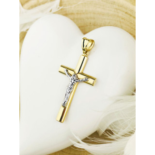 Goldanhänger Kettenanhänger Gold Anhänger Kreuz mit Jesus Goldkreuz Erstkommunion Gelbgold 585er 14KT